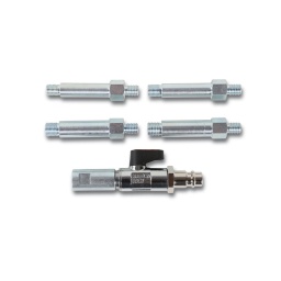 Souffleur pneumatique pour le nettoyage des conduits d'injections
pour moteurs avec bougies
m8x1 - m9x1 - m10x1 - m10x1.25
fourni avec :
- robinet
- 4 adaptateurs de bougies