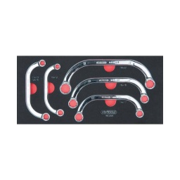 Module clés polygonales demi-lune
- module 1/3
- pour servantes et etablis
- empreinte des outils découpee au laser
- mousse imputrescible
composition :
- 5 clés : 10x12 - 11x13 - 14x17 - 16x18 - 19x22 mm 