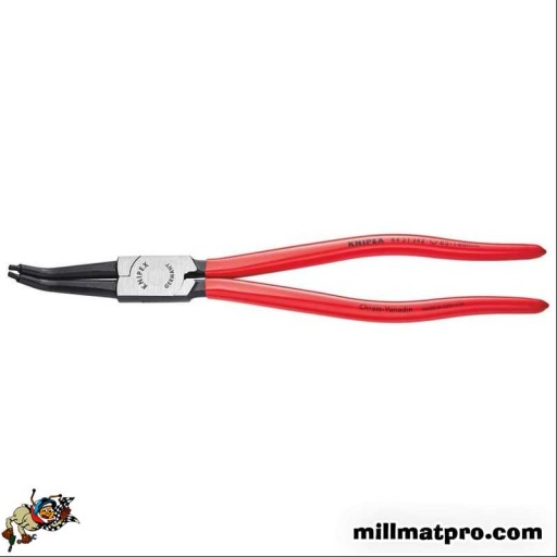Pince de précision pointes coudées à 45°Cpour circlips intérieurs 85-140mm 310mm