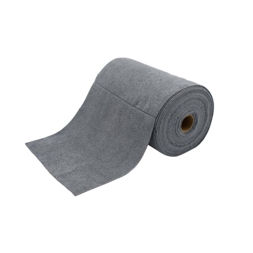 Bobine d'essuyage microfibre "Tricot First" 75 formats 30x30cm gris
