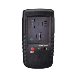 Permet de tester rapidement et avec précision les relais electromecaniques. 
assure un gain de temps pour l'operateur et un diagnostic fiable.
- protection contre les surtensions 
- protege les relais a diodes 
- affichage du resultat par led 
- tension de test 9v 
- livre avec 1 pile 9v
compatible relais 4 ou 5 broches