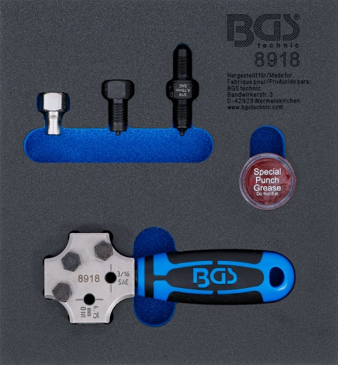 Module de servante d'atelier 1/6 : Presse &agrave; collets | SAE et DIN 4,75 mm (3/16")