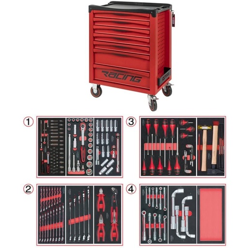 Servante d'atelier ks tools racing 173 pièces