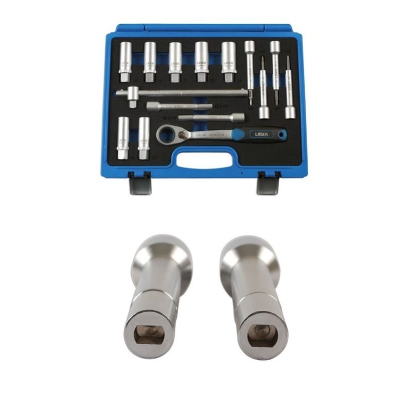 / Kit d'outils pour amortisseur et suspension MacPherson 15  pièces > Outillage auto > Pour moyeux /rotule /train > Démontage  suspensions/amortisseurs > Kit d'outils pour amortisseur et suspension  MacPherson 15 pièces