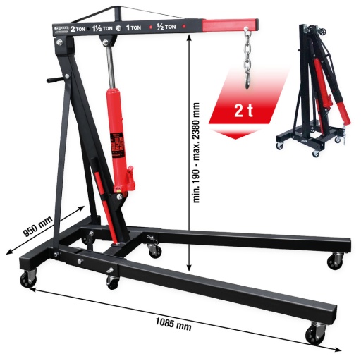 Performance Grue d’atelier pliante 2 000 kg