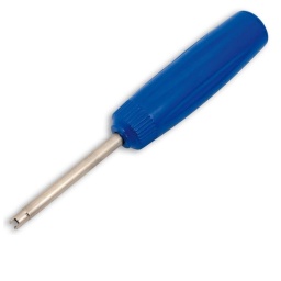 Outil d'entretien du coeur de valve Permet la dépose et l'installation de coeur de valve Cet outil s'insère dans la valve et permet de visser et dévisser le coeur de valve sans l'endommager.  Il est automatiquement réglé sur 0.45 Nm pour les valves TPMS Outil spécifique 