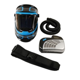Masque automatique pour soudure avec respiration
DIN 5- 9 / 9-13. Noir pour clair: 0.1 – 0.8 sec. Clear to dark switching time: 1/10000 sec. Clear state: DIN 4.
Suitable for MIG, TIG & arc welding. 
Cartridge size: 133 x 114 x 10mm; viewing area: 100 x 83mm.
CE & RoHS compliant. Spare lens cover available - please see Laser Part No. 61488