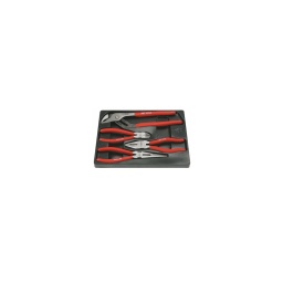 - jeu de 4 pinces standard
- chrome vanadium ultra resistant
- composition:
1 pince coupante 165mm 1 pince universelle 180mm 1 pince bec demi rond 200mm 1 pince multiprise 265mm 
