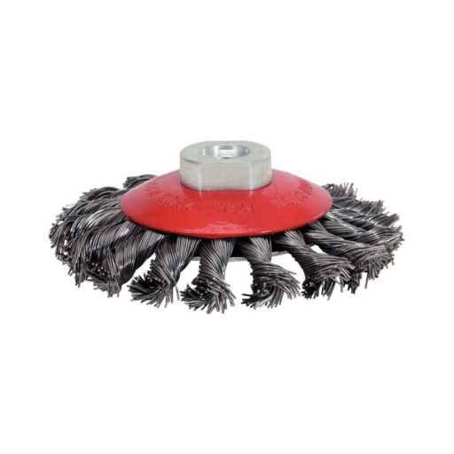 Brosse acier torsade inox 115mm m14x2.0