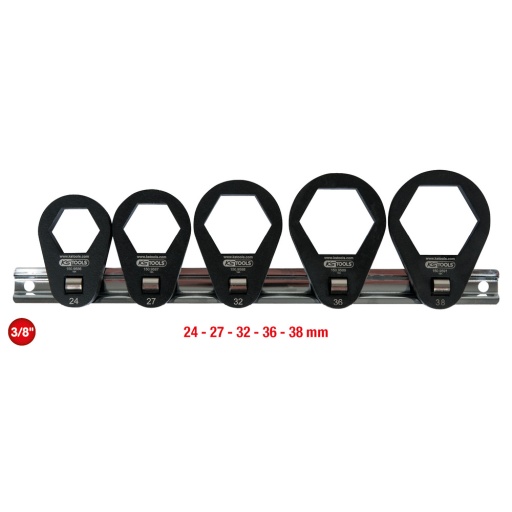 Jeu de cl&eacute;s &agrave; douille m&acirc;le 3/8''  extra plates 5 pcs