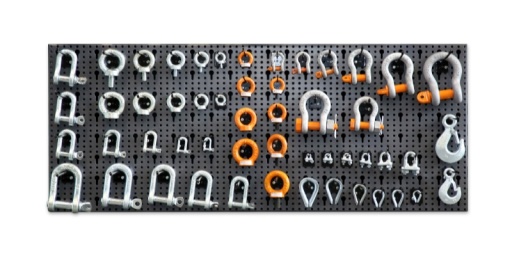 Composition de 1045 accessoires pour câbles, avec crochets sans panneau