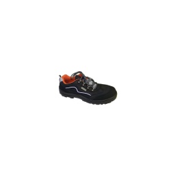 Chaussures de sécurité andesite basses 

- semelle double densite 
- embout protection composite
- semelle antiperforation kevlar
- renforts devant et arrière en pu gratte
- col rembourre
- tige en cuir crazy horse noir imperméable
- lignes retroreflechissantes
- doublure respirant orange
- soufflet en cuir + filet gris pour la respirabilité
- semelle intérieure respirante
- classe s3
- semelle résistant aux hydocarbures. chaussure imperméable. antistatique et respirante 