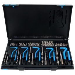 Assortiment extraordianire pour la r&eacute;paration des filetages endommag&eacute;s ou us&eacute;s
Id&eacute;al pour bougies et bougies de pr&eacute;chauffage
Utilisation simple et efficace
Insert fix&eacute; solidement
insert extr&ecirc;mement fin en acier inoxydable
Livr&eacute; avec tarauds et outils de montage
R&eacute;paration rapide sans pi&egrave;ce suppl&eacute;mentaire
Livr&eacute; dans un coffre acier
