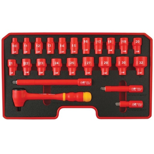 jeu de douilles isolées en 1/2" - 24 pcs