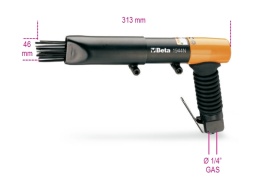 -Conseillé pour éliminer la rouille, la peinture et les résidus de soudure sur les surfaces métalliques 
-Les aiguilles en acier ont un mouvement indépendant, ce qui permet l'accès à tous types de fissures. C'est un outil utile pour enlever les résidus
