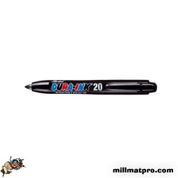 Feutres permanents a encre
les feutres permanents de la gamme  dura-ink contiennent une encre de qualité industrielle permettant de realiser des traits visibles et nets sur la plupart des surfaces et sont pourvus de pointes extra dures. pour une utilisation longue duree.
pointe conique fine rétractable par bouton poussoir qui empeche la pointe de secher prematurement.
plus de perte de bouchon !