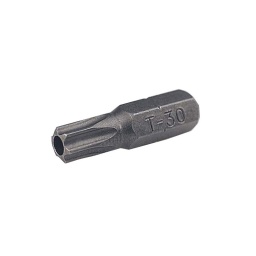 Embout de vissage torx percé t27. entraînement 6.35 mm   l. 25 mm 