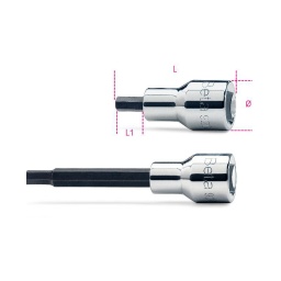 Douille 1/2 tournevis pour vis 6 pans creux
- 19mm - long: 60mm - qualité premium beta depuis 1939