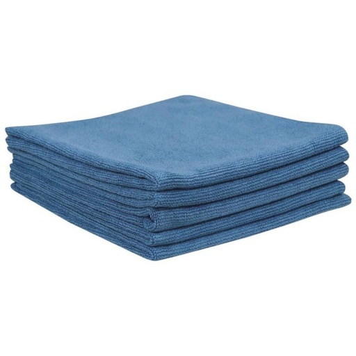 Microfibre 300g/m² 400x400mm bleue sans ourlet spécial auto - lot de 5pc