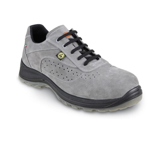 Chaussure de sécurité basse aérée en croûte de velours. ESD