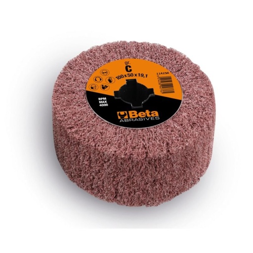 Roue abrasive non tissé pour satineuse dia100x50mm grain VF