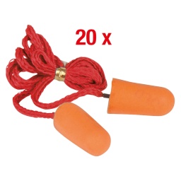 20 paires
Selon CE / EN 352-2
100 % PU
Avec cordon
Affaiblissement acoustique : 33 dB