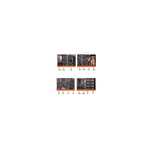 Composition de 108 outils beta plateaux thermoformés