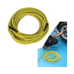Tuyau d'air comprimé - jaune
9.5mm x 15 mètres
ce tuyau est extremement flexible et est fabrique dans un alliage de polymères hybrides avec du caoutchouc et du vinyle. cela lui permet de rester bien a plat une fois deroule
resistant a l'huile. aux uv. aux matières abrasives et aux temps
equipe d'un raccord en 1/4" bspp
pression de travail maximum recomm ndee 300 psi (20 bars) - pression d'eclatement 60 bars.
temperature -40° a +60° c
