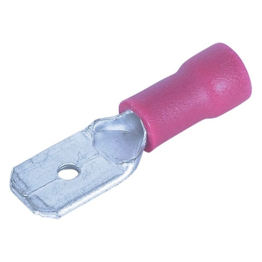 Cosses plates mâles isolées 4,8x0,8mm 0,25 à 1mm2