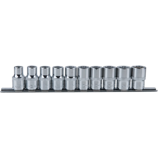 Jeu de douilles 1/2'' 12 pans CHROMEplus 10 pcs 10-19 mm