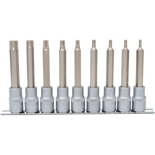 Jeu de douilles tournevis 1/2'' TORX longue 9 pcs T20-T60
