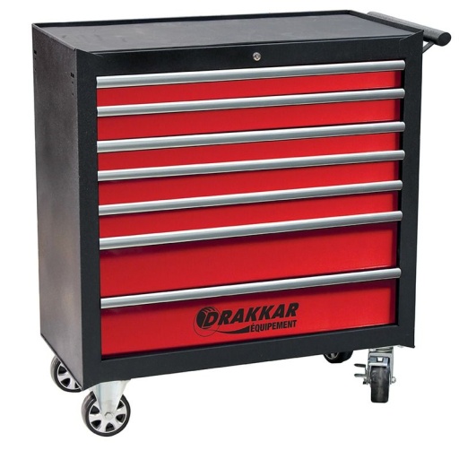 Servante 7 tiroirs Drakkar noire et rouge XL