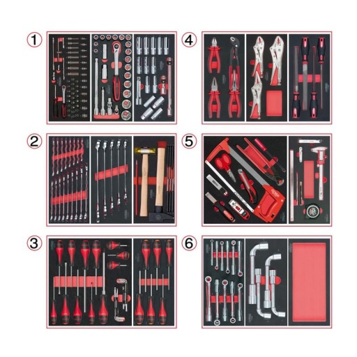 Composition outillage pour servante d'atelier kstools 202 pièces