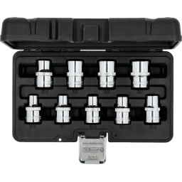 TORX®
Carré d'entraînement intérieur selon DIN 3120 / ISO 1174-1 avec encoche pour verrouillage par bille
Pour une utilisation manuelle
Finition chromée
Chrome Vanadium
Livré dans un coffret en acier