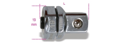 Adaptateur pour douilles 1/2" à déverrouillage rapide pour clés à cliquet 19 mm
