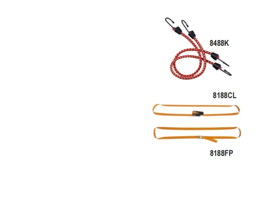 Kit sangles d'arrimage extérieur sans fin avec 8 accessoires
