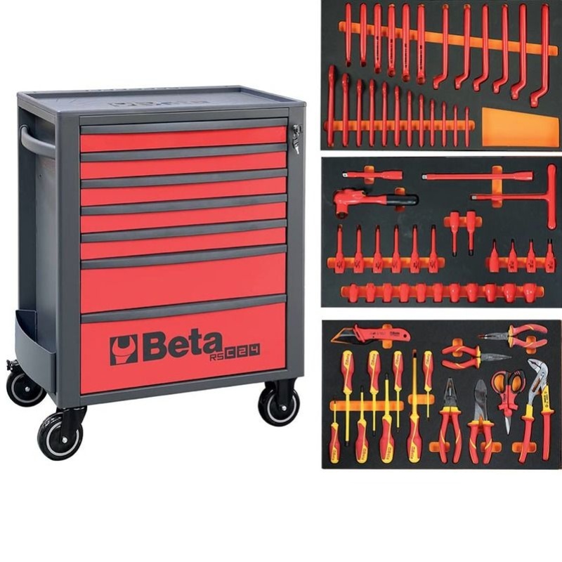 Servante d'atelier à outils sur roulettes, 2 étages - Capacité de charge  jusqu’à 100 kg