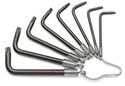Jeu de 8 clés mâles coudées pour 
vis Torx® (art. 97TX)
T9-T10-T15-T20-T25
T27-T30-T40