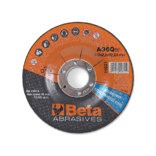 Disques à tronçonner à moyeu déporté pour l'acier et l'inox 11021 125X2,5 (10)