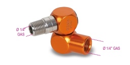 -En aluminium, filetage femelle, embout cylindrique BSP,
  filetage mâle, embout cylindrique BSP 
-Couplage à tous les embouts avec profil Italien et Européen
-Rotation libre même en absence d'air connecté
