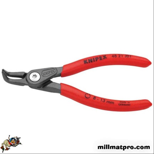 Pince de précision pointes coudées à 90°C pour circlips intérieurs 8-13mm 130mm