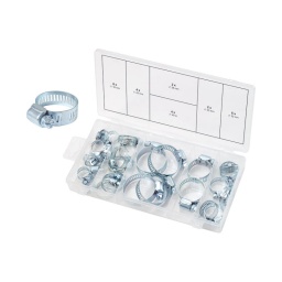 Coffret 26 colliers de serrage
- 16 a 40mm 8 x 16 mm 6 x 22 mm 4 x 25 mm 2 x 28 mm 2 x 35 mm 4 x 40 mm 