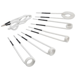 Jeu de 6 bobines pour inducteur thermique à utiliser avec les inducteurs thermiques Laser 8680 et 8681.

A utiliser avec les inducteurs thermiques Laser, références 8680 et 8681 ou similaires.
Le jeu comprend : 1 bobine plate 65 x 200 mm ; 1 bobine à enroulement horizontale 22 x 200 mm ; 1 bobine souple flexible (ou lacet) 1000 mm.
3 bobines standard : 18 x 200 mm, 22 x 200 mm, 28 x 200 mm.
Toutes les bobines sont disponibles séparément, voir les références 8683 (plate 65 x 200 mm), 8684 (horizontale 22 x 200 mm), 8685 (flexible 1000 mm), 8686 (standard 18 x 200 mm), 8687 (standard 22 x 200 mm), 8688 (28 x 200 mm).
Ces produits sont classés comme consommables