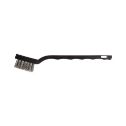 Brosse acier pour bougies à 2 rangées
- 2 rangees
- pour le nettoyage des électrodes et contacts des bougies d'allumage
- pour le traitement de surfaces
- fil acier