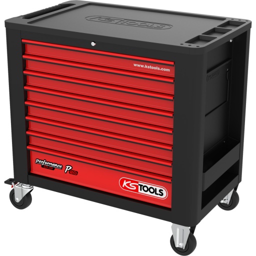 Servante PERFORMANCEplus P20 Chariot d'atelier NOIR/ROUGE avec 8 tiroirs