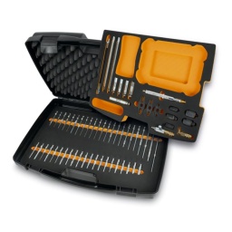 Coffret comprenant 1 jeu d'adaptateurs complet permettant de tester la compression des moteurs essence et diesel, &agrave; l'aide du compressiom&egrave;tre 1464T ou 1464T/N.
Compression des moteurs &agrave; essence et diesel.
Le coffret d'adaptateurs Beta 1464CBD/N permet, &agrave; l'aide des compressiom&egrave;tres 1464T ou 1464T/N, de tester la compression dans les moteurs essence ou diesel.
Contenu :
- 7 fausses bougies avec clapets anti-retour
- 44 fausses bougies de pr&eacute;chauffage
- 1 faux injecteur universel r&eacute;glable pour voitures, camions, moteurs marins et machines agricoles
- 1 adaptateur 90&deg;, soupape de s&eacute;curit&eacute; et tuyau de branchement

Le coffret comprend &eacute;galement un emplacement pour le compressiom&egrave;tre Beta dans son &eacute;tui.
- 510x410x140 mm -  5,5 kg
