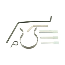 Jeu d'outils de calage moteur - psa
- pour le blocage du vilebrequin ou des arbres à cames
- pour le remplacement de la courroie de distribution
utilisation : motorisations 1.4 8v et 16v psa (code moteur:kfu)
composition :
cheville de calage de vilebrequin 6 mm chevilles de calage de vilebrequin (2)
cheville de blocage de pompe à injection
cheville de blocage de vilebrequin / arbre à cames
clip de retenu
pige de calage de volant moteur longue. dia. 6 mm pige de blocage du tendeur