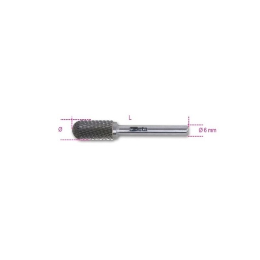 Fraise carbure tête cylindrique bout arrondi 9,5mm