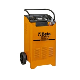Chargeur / démarreur de batterie 12/24 V sur roues
Les chargeurs de batterie et les démarreurs professionnels sur roues de BETA possèdent une poignée ergonomique et des roues robustes assurant une puissance élevée portable. 
Equipé de sélecteurs de courant de charge lente/rapide, d'un ampèremètre intégré, de protections thermostatiques et de fusibles internes permettant d'avoir une sécurité maximale contre les courts-circuits et les inversions de polarité. 
La fiabilité que vous recherchez, la simplicité dont vous rêvez.
Données techniques :
Alimentation (monophasée) : 230 V - 50/60 Hz
Puissance : 1440 W
Tension : 12/24 V
Courant maximal : 60 A
Courant de charge : 40 A
Courant max de suralimentation : 480 Acc
Courant de démarrage : 330 A
Capacité de charge : 525 Ah 15h
Positions de charge : 6 + boost