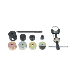 Outils pour le démontage des silent-blocs - BMW
- pour le montage et le démontage des silent-blocs bas sur l'essieu arrière
- ne necessite pas le démontage de la roue
utilisation : BMW e81/e82/e87/e88 et BMW e90/e91/e92/ e93
composition :
vis de force. m12 x 1.75 mm ecrou. m12 x 1.75 mm clé de serrage coulissante
bague 1. dia 57.0 mm bague 2. dia 45.0 mm bague 3. dia 43.0 mm bague 4. dia 58.0 mm bague 5. dia 58.0 mm bague 6. dia 54.7 mm bague 7. dia 53.9 mm 